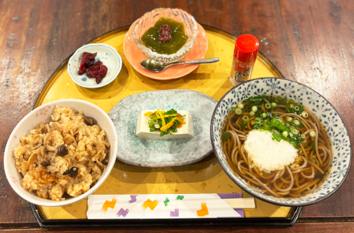 きのこご飯＆とろろそばセット